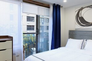 Apartment, 1 Queen-Bett, Nichtraucher | Schreibtisch, laptopgeeigneter Arbeitsplatz, Verdunkelungsvorhänge