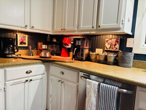 Microwave, oven, stovetop, dishwasher