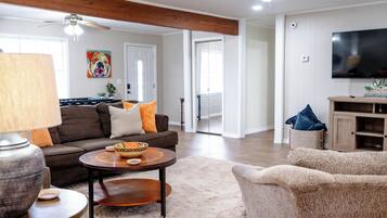 Smart TV, table football, books