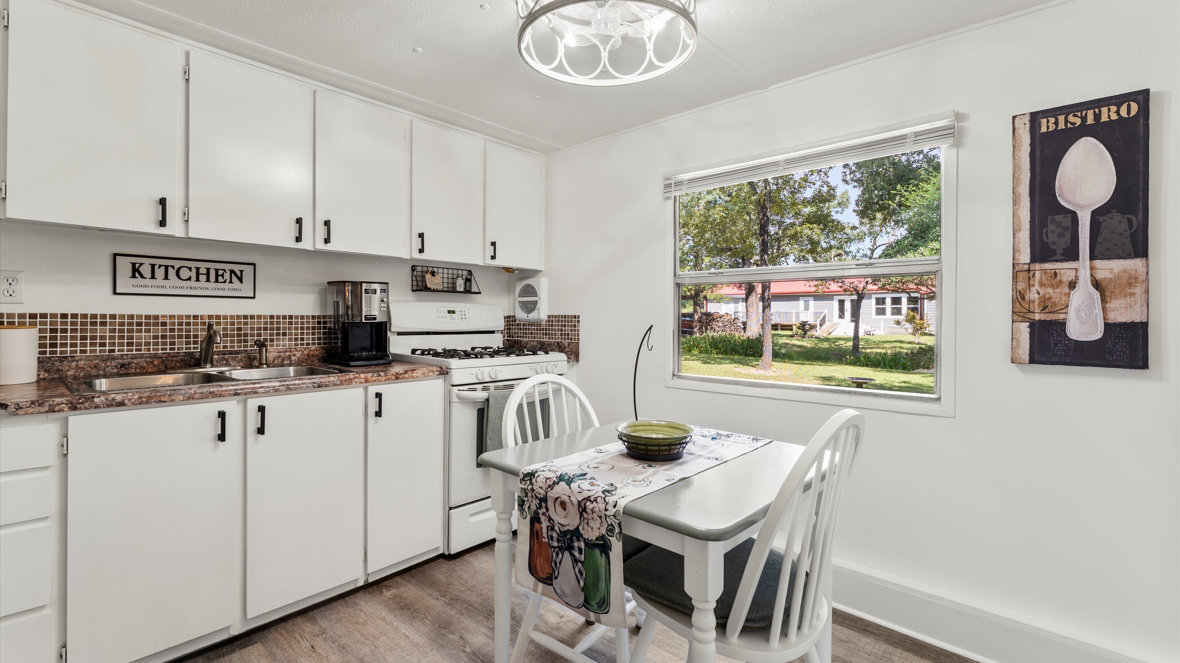 Microwave, oven, stovetop, dishwasher