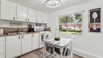 Microwave, oven, stovetop, dishwasher