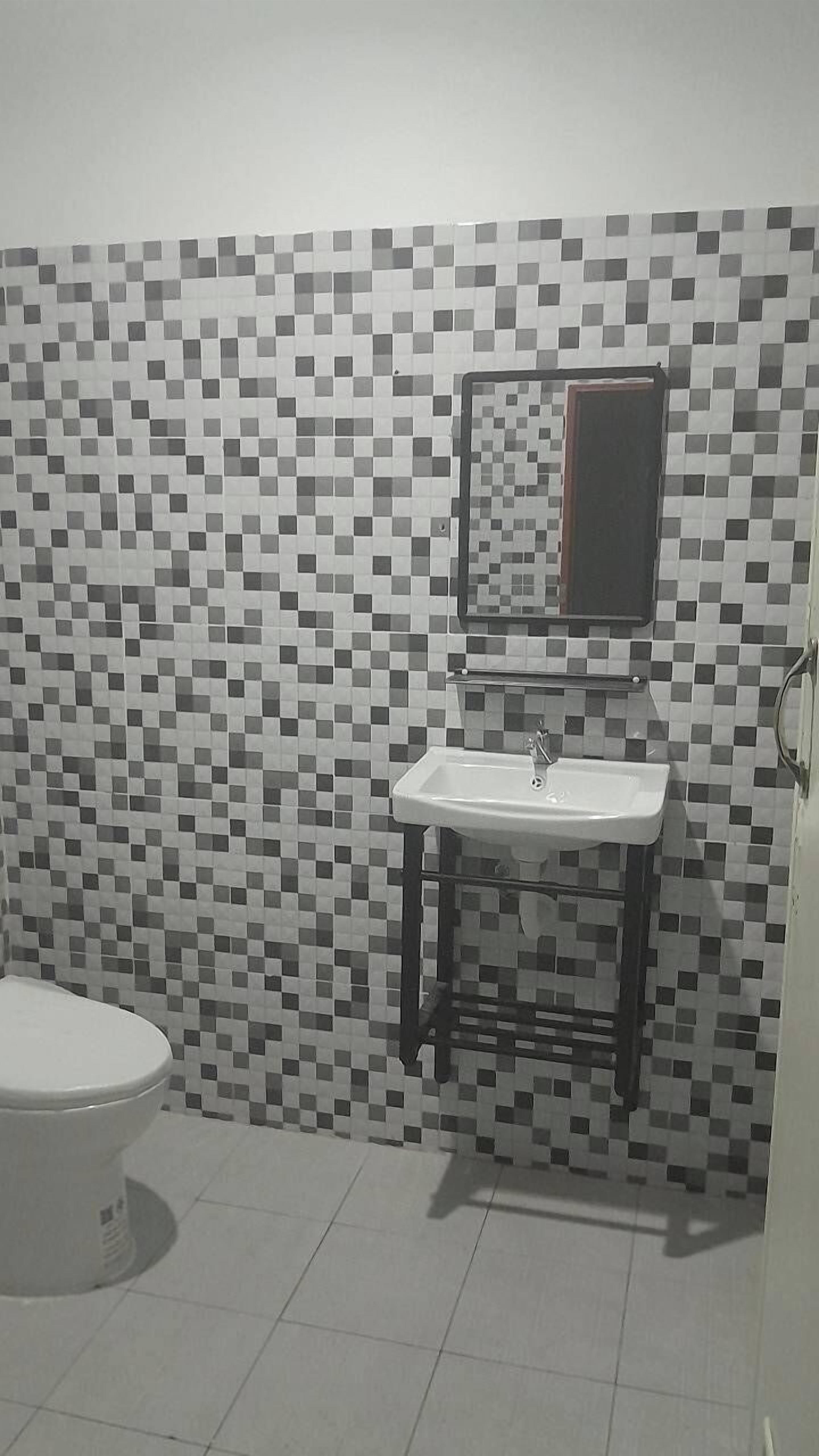 Shower, towels, soap, shampoo