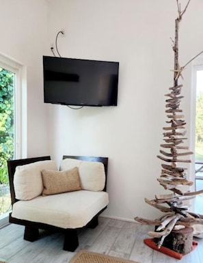 Living area - Ocean and sunset views, bright eco design,  4-bedroom villa next to Agat Marina (Hagat)