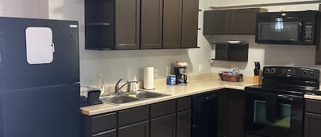 Microwave, oven, stovetop, dishwasher