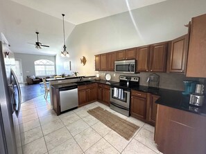 Microwave, oven, stovetop, dishwasher