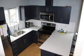 Microwave, oven, stovetop, dishwasher