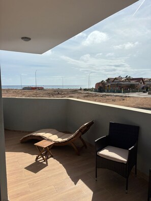 Leilighet, 1 soverom, balkong, byutsikt | Balkong