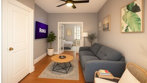 TV - 𖡡 Spring Suite in Hoboken - 1BR Apt - near NYC (Hoboken)