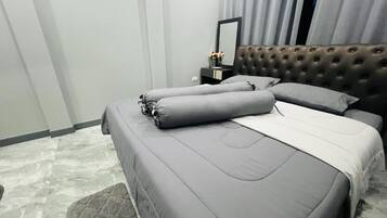 3 bedrooms, internet, bed sheets