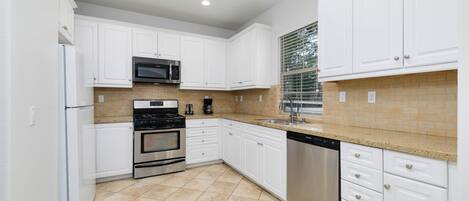 Microwave, oven, stovetop, dishwasher