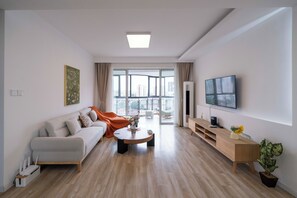 Superior Apartment, 4 Bedrooms, City View | Living room | Smart TV - Tyms Tianshan 4BR 2BA APT Residence (Shanghai)