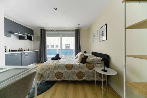 1 間睡房、熨斗/熨衫板、免費 Wi-Fi、床單