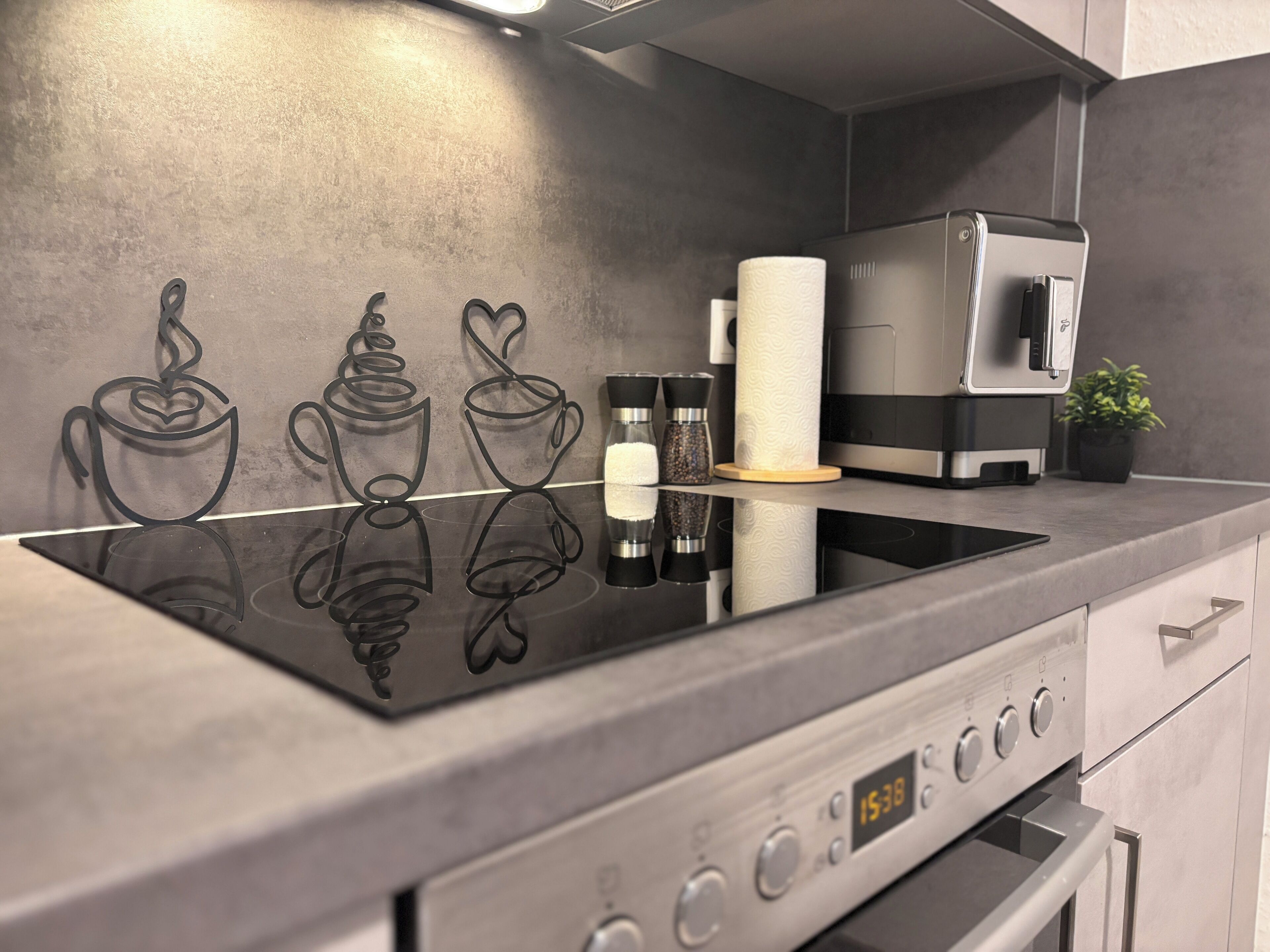 Mikrovågsugn, ugn, spishäll och diskmaskin