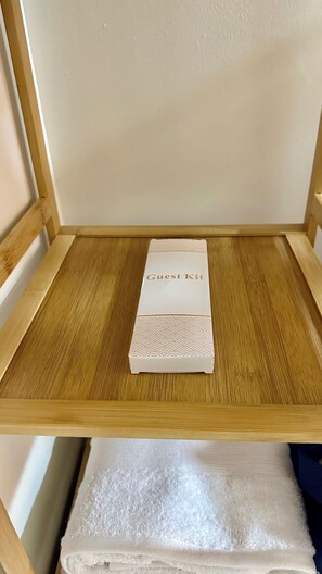 Handdoeken, zeep, toiletpapier