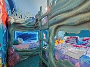 6 bedrooms, desk, iron/ironing board, travel crib - 16 Guest NEW Pool Villa! Epic Disney Themed Rooms! Sleep Under the Sea! (Kissimmee)