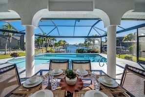 A heated pool
