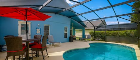 Piscine extérieure, piscine chauffée