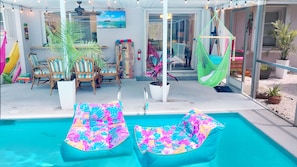 Outdoor pool, a heated pool
