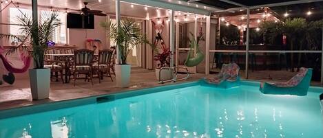 Outdoor pool, a heated pool