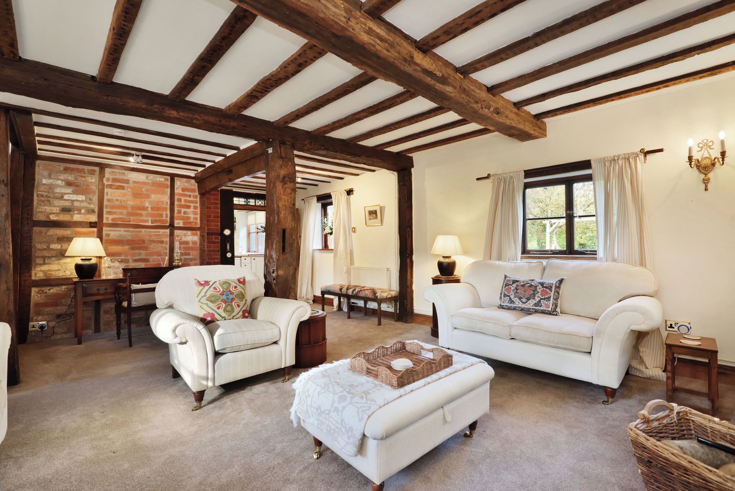 TV connectée, cheminée, lecteur de DVD, livres