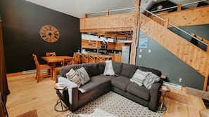 Smart TV, fireplace, video games