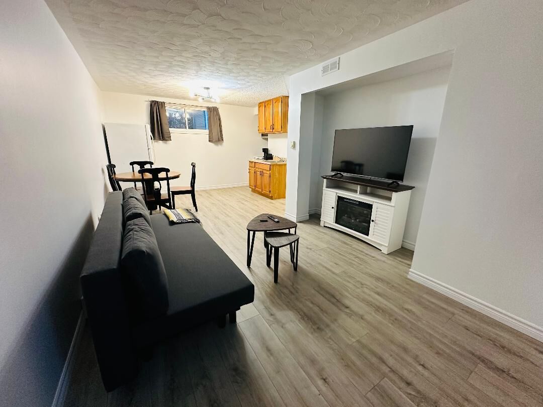 Smart-TV, peis og bøker