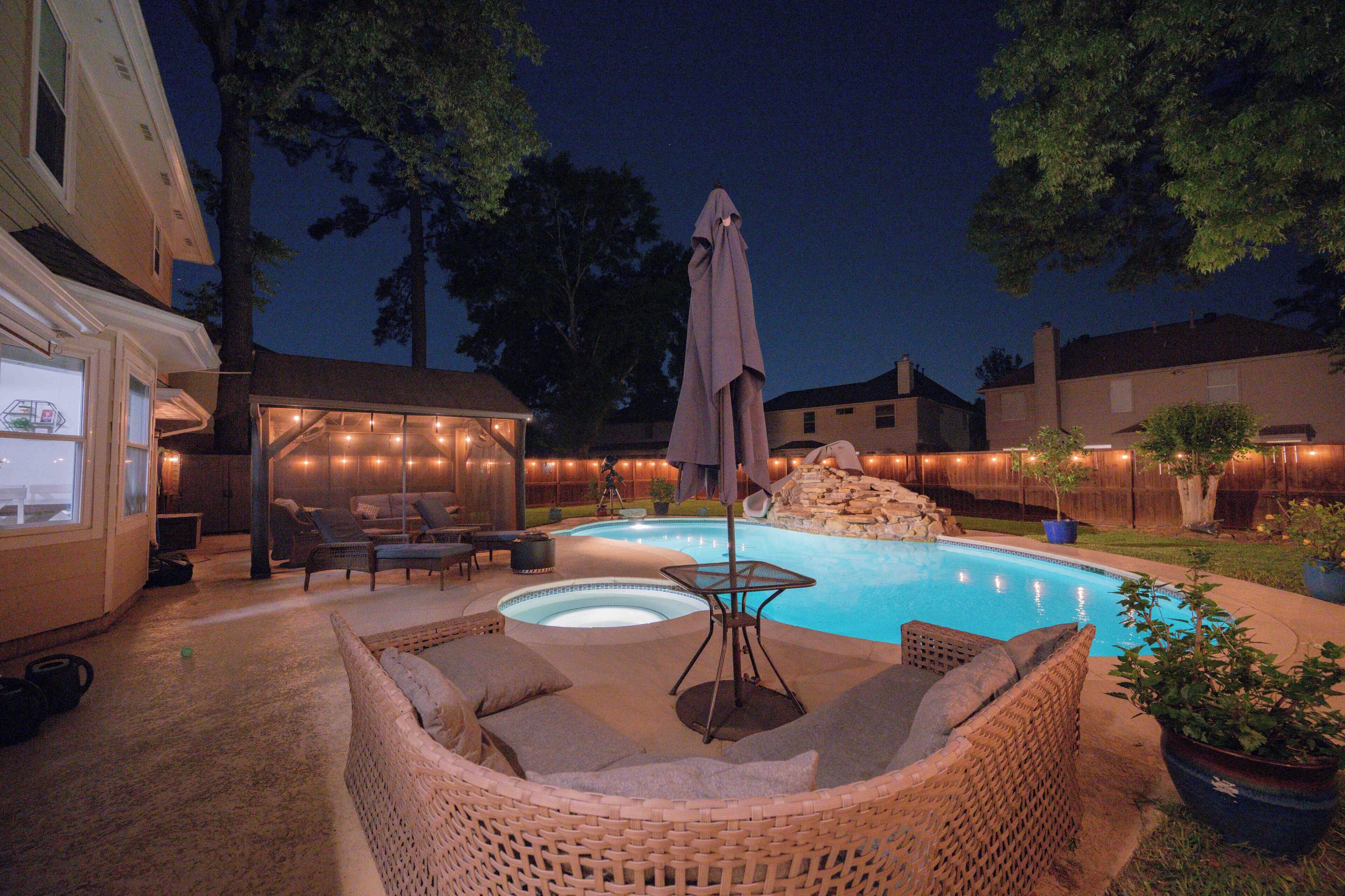 Piscine extérieure, piscine chauffée