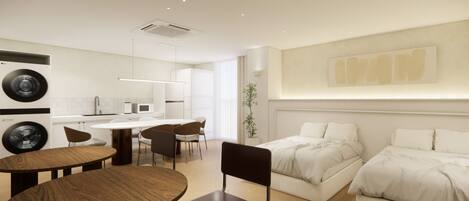 2 habitaciones, tabla de planchar con plancha y wifi gratis
