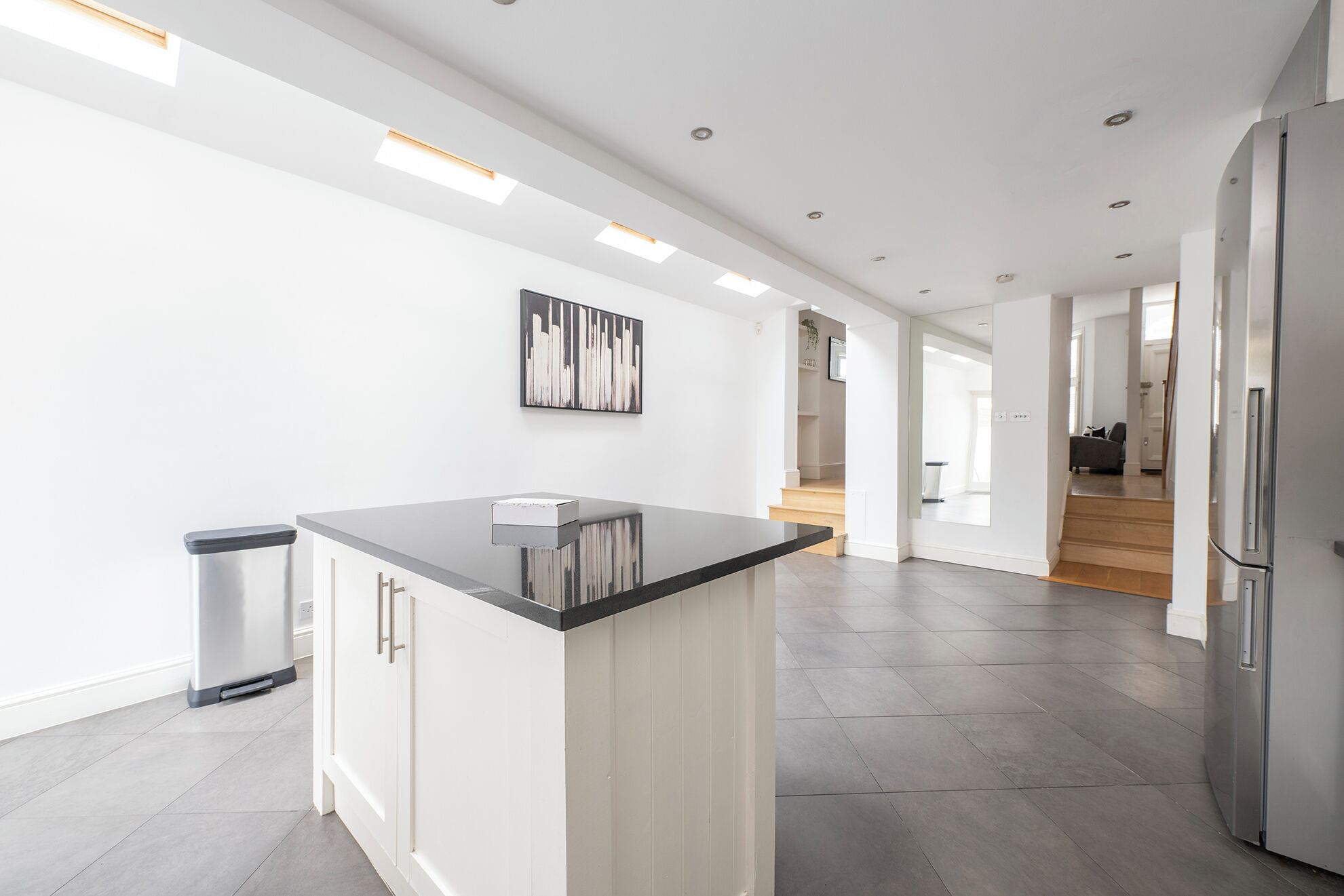 Luxury House | Private kitchen | Full-size fridge, microwave, oven, stovetop