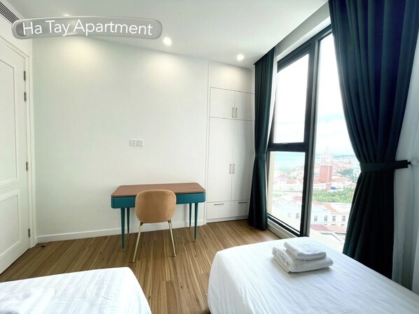 패밀리 아파트, 발코니, 해변 전망 | 책상, 무료 WiFi