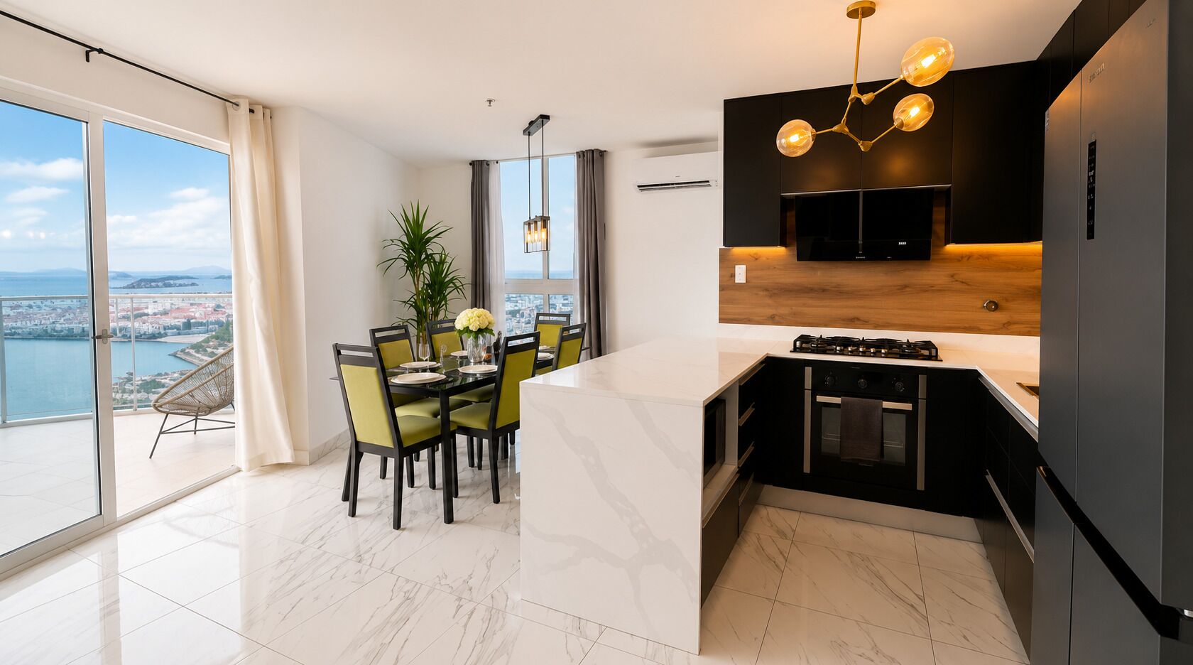 Apartamento presidencial, vista para o oceano | Frigobar, escrivaninha, espaço de trabalho para notebook, berços grátis
