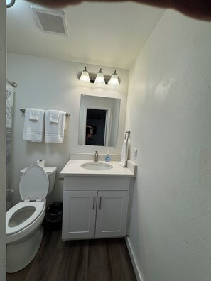 Towels, soap, toilet paper