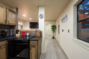 Microwave, oven, stovetop, dishwasher