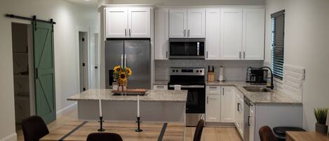 Microwave, oven, stovetop, dishwasher