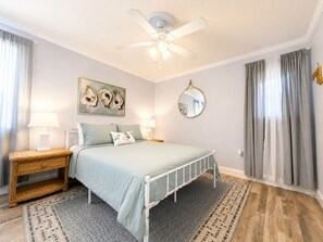 2 bedrooms, iron/ironing board, travel crib, free WiFi