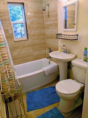 Shower, hair dryer, towels, soap - Charming 2-bedroom house in lovely St. Petersburg with AC (St. Petersburg)