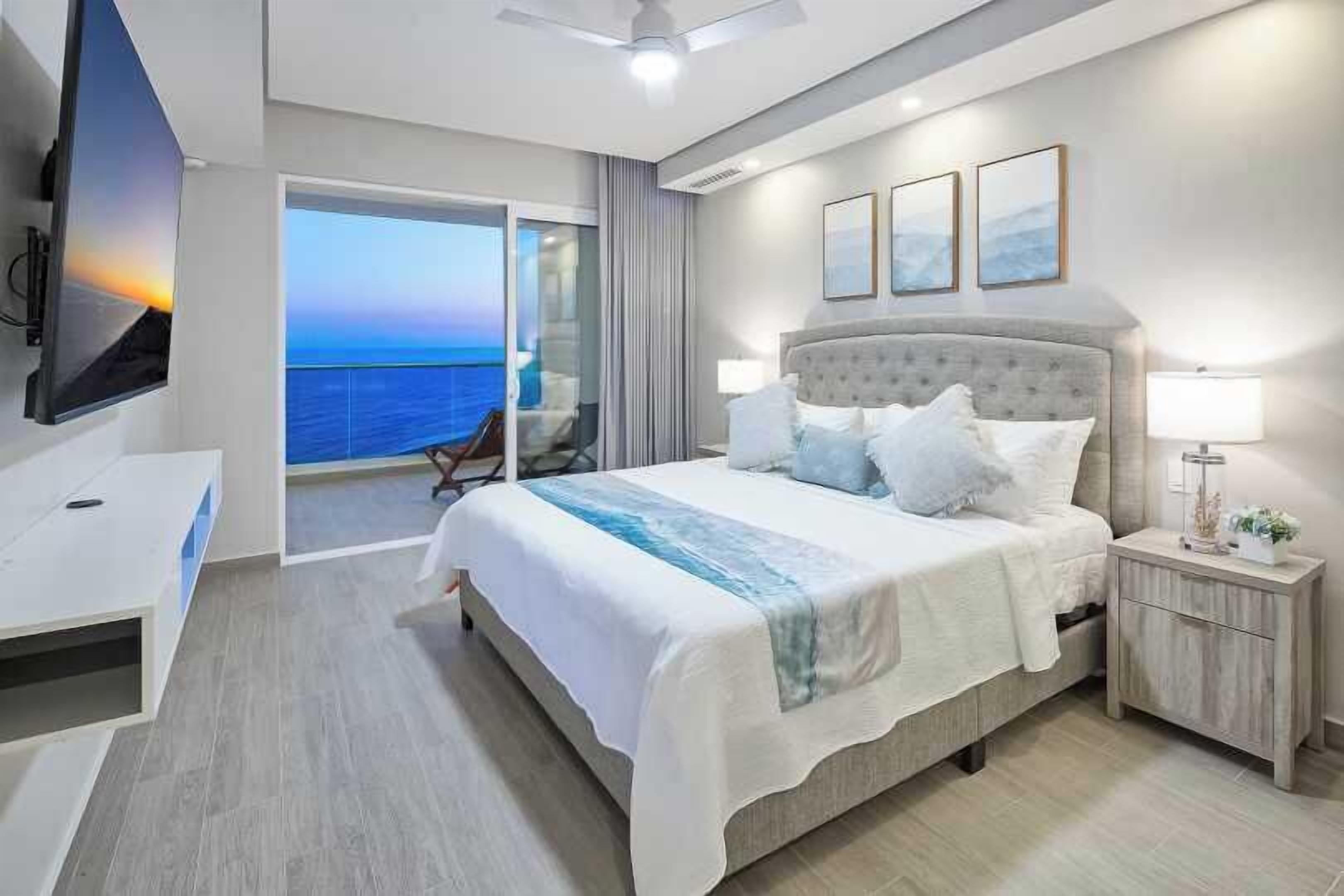 Appart'hôtel, plusieurs lits, balcon, vue océan (Encantame Towers Viento 902) | Vue de la chambre