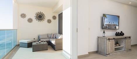 Condo, Multiple Beds, Balcony, Ocean View (Encantame Towers Velero 902) | Living area | 42-inch flat-screen TV with digital channels