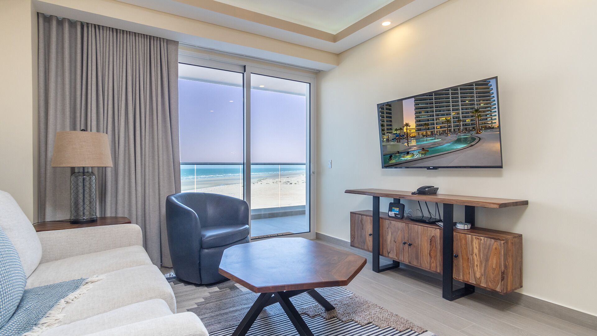 Condo, 1 King Bed with Sofa bed, Balcony, Ocean View (Encantame Towers Viento 303) | Living area | 42-inch flat-screen TV with digital channels