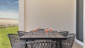 Condo, Multiple Beds, Balcony, Ocean View (Encantame Towers Viento 104) | Outdoor dining