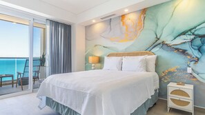 Leilighet, 1 queensize-seng med sovesofa, balkong, havutsikt (Encantame Towers Viento 1703) | 1 soverom, individuelt dekorert, individuelt innredet og sengetøy