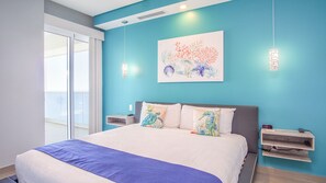 Condo, Multiple Beds, Balcony, Ocean View (Encantame Towers Verano 2205) | 2 bedrooms, individually decorated, individually furnished, bed sheets