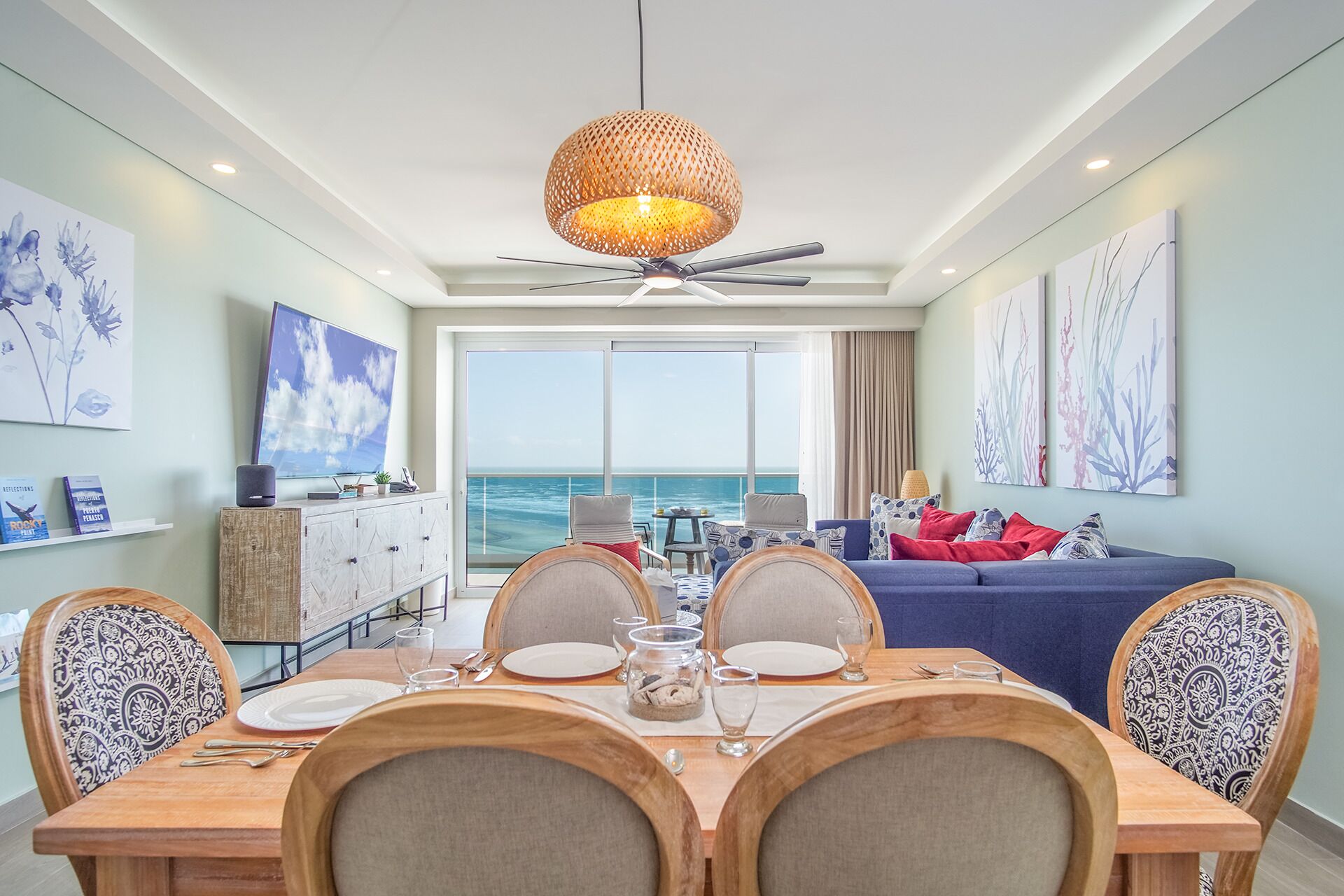 Leilighet, flere senger, balkong, havutsikt (Encantame Towers Verano 802) | 2 soverom, individuelt dekorert, individuelt innredet og sengetøy