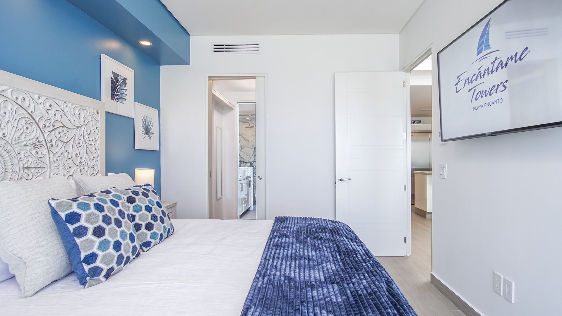 Appart'hôtel, 1 très grand lit et 1 canapé-lit, balcon, vue océan (Encantame Towers Velero 203) | 1 chambre, décoration personnalisée, ameublement personnalisé