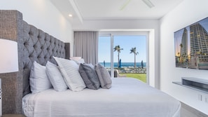 Leilighet, flere senger, balkong, havutsikt (Encantame Towers Velero 101) | 3 soverom, individuelt dekorert, individuelt innredet og sengetøy