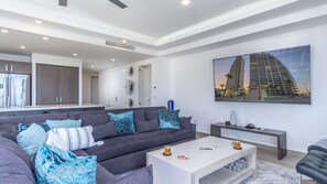 Condo, Multiple Beds, Balcony, Ocean View (Encantame Towers Velero 101) | Living area | 42-inch flat-screen TV with digital channels