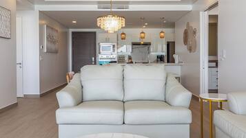 Condo, Multiple Beds, Balcony, Ocean View (Encantame Towers Viento 2204) | Living area