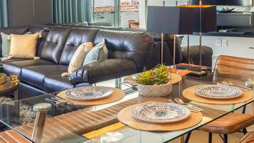 Condo, 1 King Bed with Sofa bed, Balcony, Ocean View (Encantame Towers Verano 203) | Living area