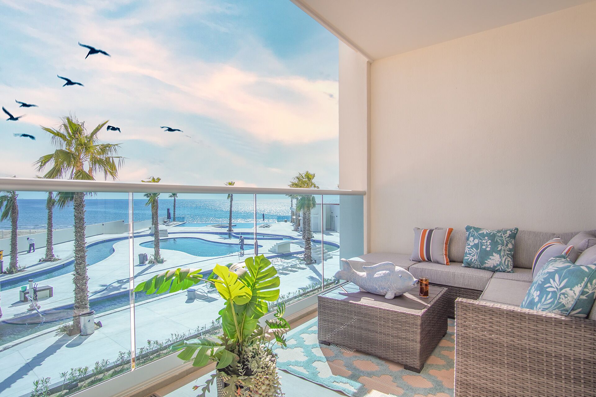 公寓式客房, 1 张 特大床和 1 张沙发床, 阳台, 海洋景观 (Encantame Towers Verano 203) | 客房景观