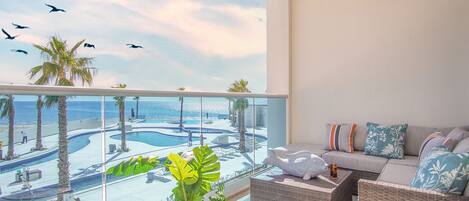 Appartement, 1 kingsize bed met slaapbank, balkon, uitzicht op zee (Encantame Towers Verano 203) | Uitzicht vanuit de kamer